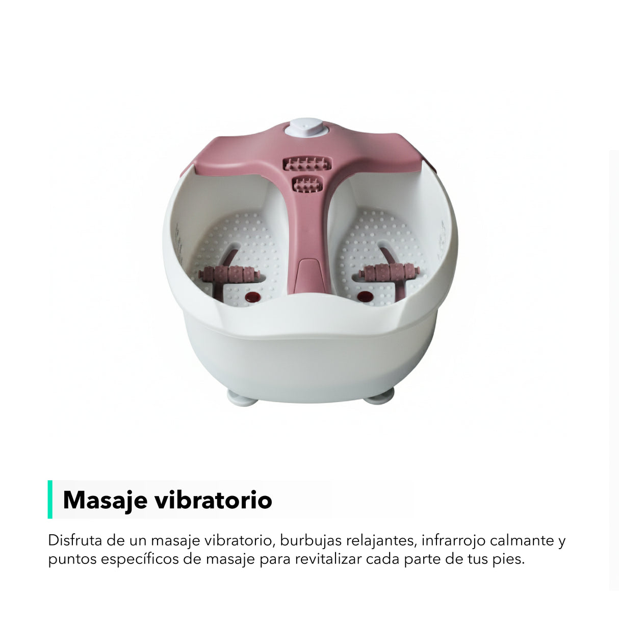 Tina de hidromasaje para pies Premium Therapy Rosa Life&care