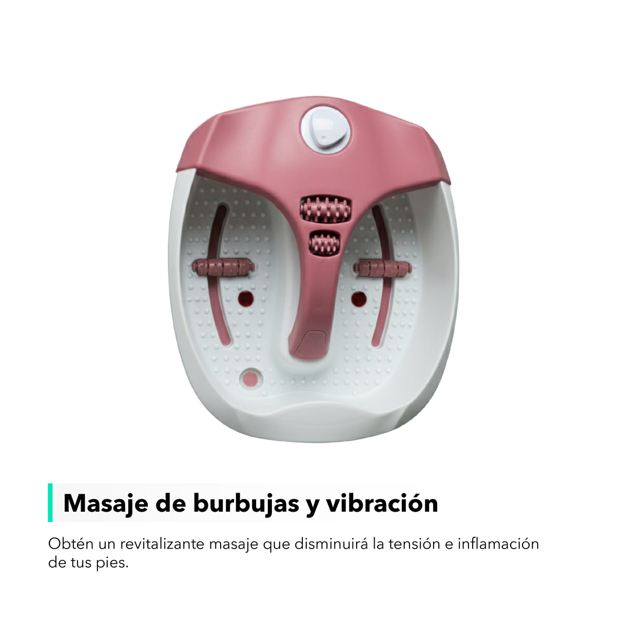 Tina de hidromasaje para pies Premium Therapy Rosa Life&care