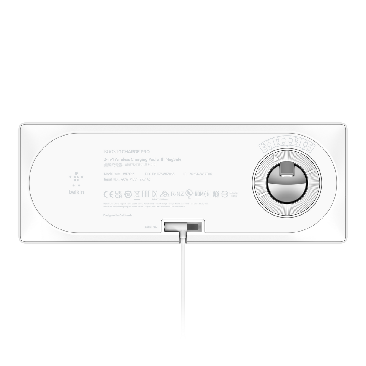 Cargador Inalámbrico 3 en 1 Negro Magsafe