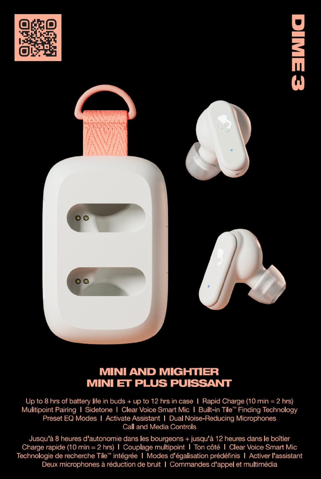 Audífonos Skullcandy TW In-Ear Dime 3 Inalámbricos