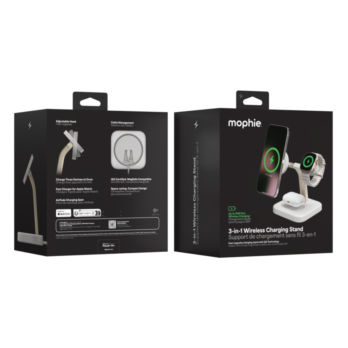 ZAGG mophie Dock Inalámbrico Qi2 3 en 1