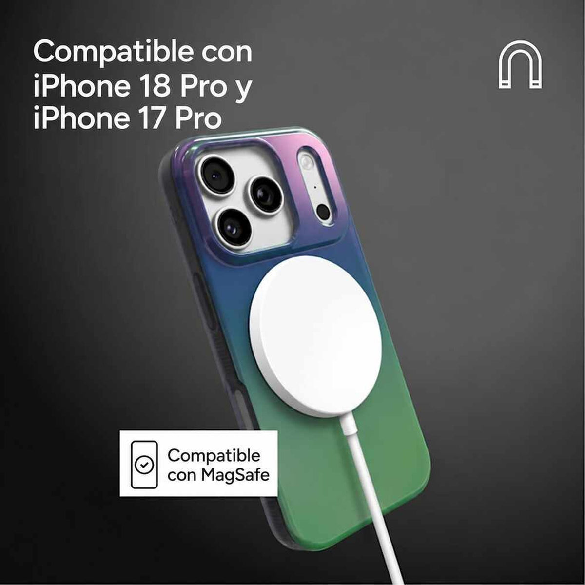 Funda Snap Zagg Milan Para iPhone 18 Pro Raven