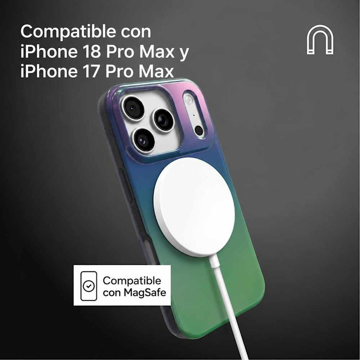 Funda Snap Zagg Milan Para iPhone 18 Pro Max Raven