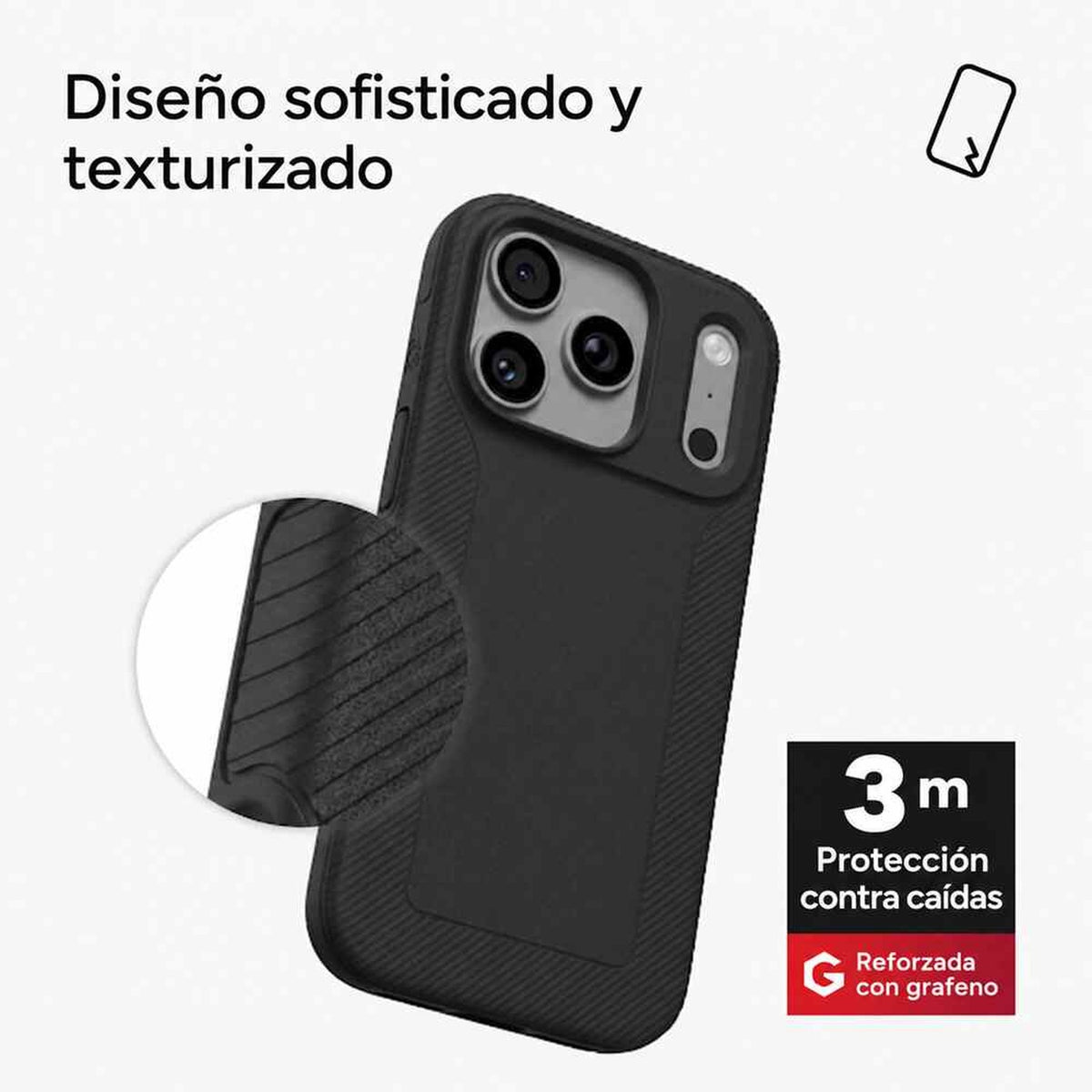 Funda Snap Zagg Luxe Para iPhone 18 Pro Negro