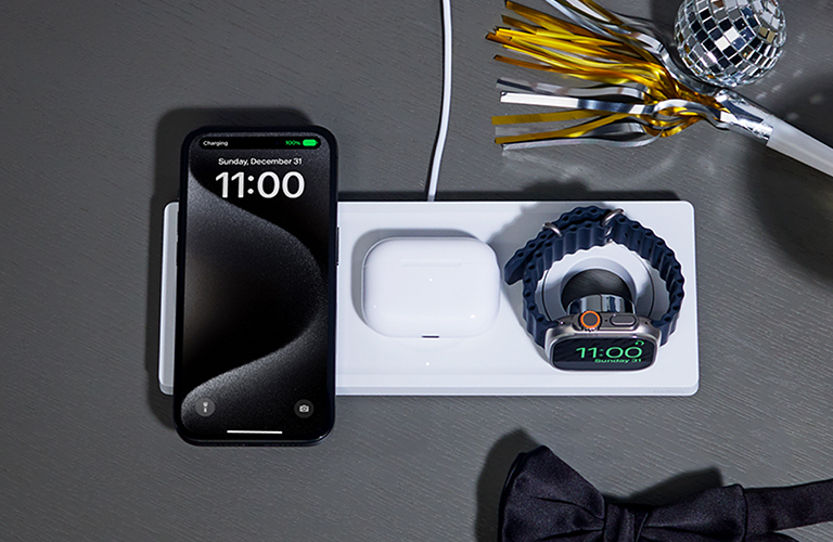 Cargador Inalámbrico 3 en 1 Negro Magsafe