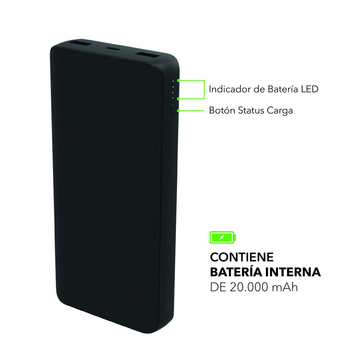 Batería Universal Mophie Power Boost 20k -Negro