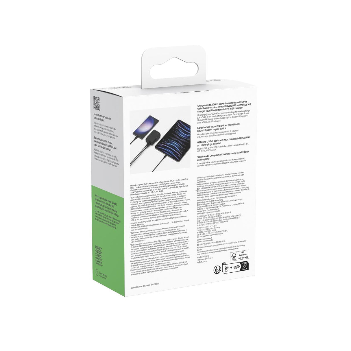 Cargador de Pared Belkin con Power Bank 5K y Kit Adaptador