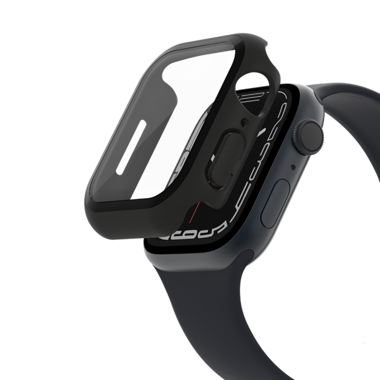 Protector de pantalla de vidrio templado Belkin para Apple Watch 45 mm (negro)