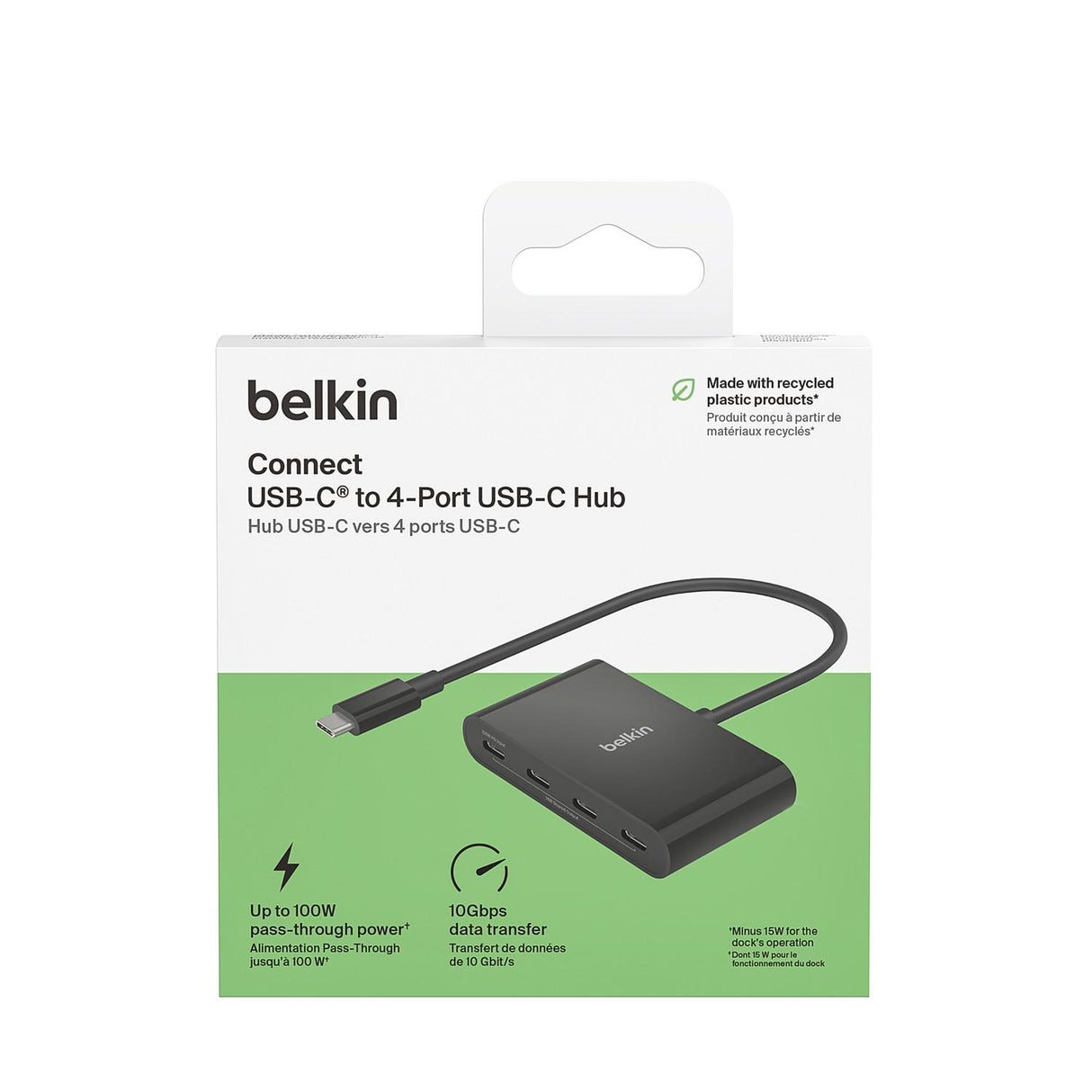 4 Port USB C Adapter Black