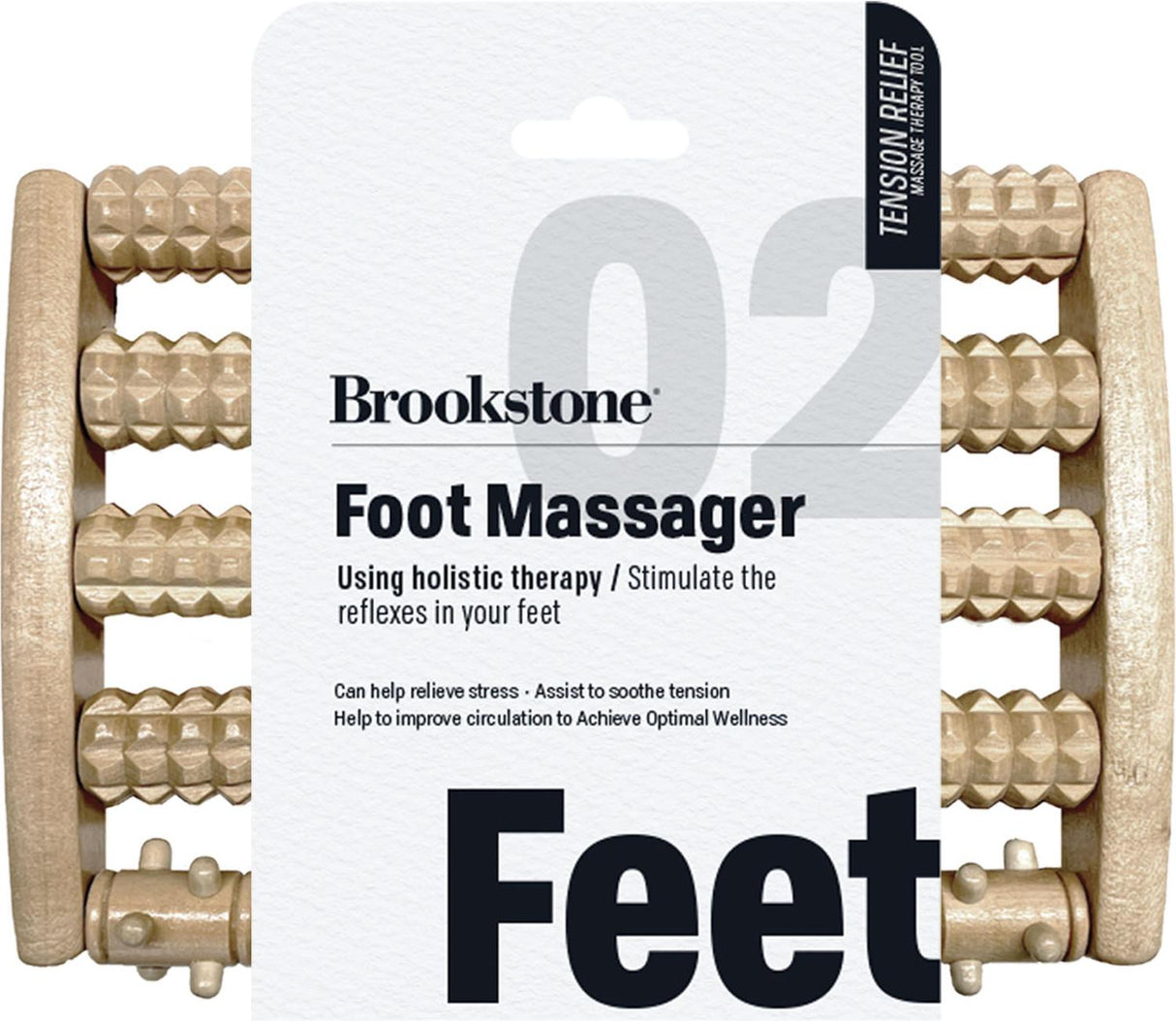 BROOKSTONE Wooden Foot Massager