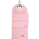 Pink unicorn-shaped children's towel, one size fits all