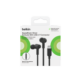 Audífonos Alámbricos Belkin Tipo C Negro