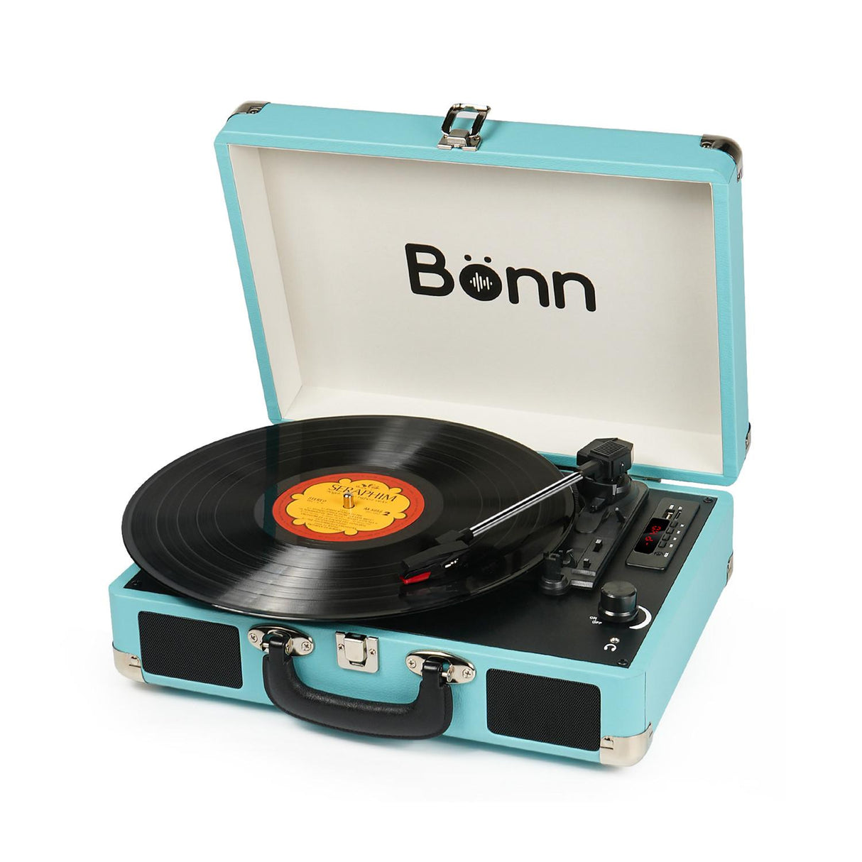 Bonn Bluetooth Record Player Suitcase - Blue