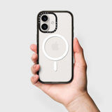 Funda CASETiFY Clear Black para iPhone 16