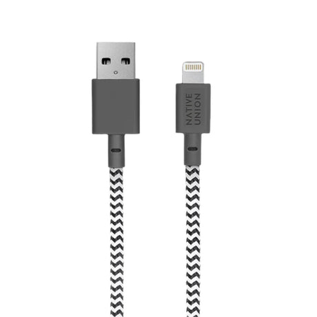 Belt XL USB-A to Lightning Cable 3M - Zebra