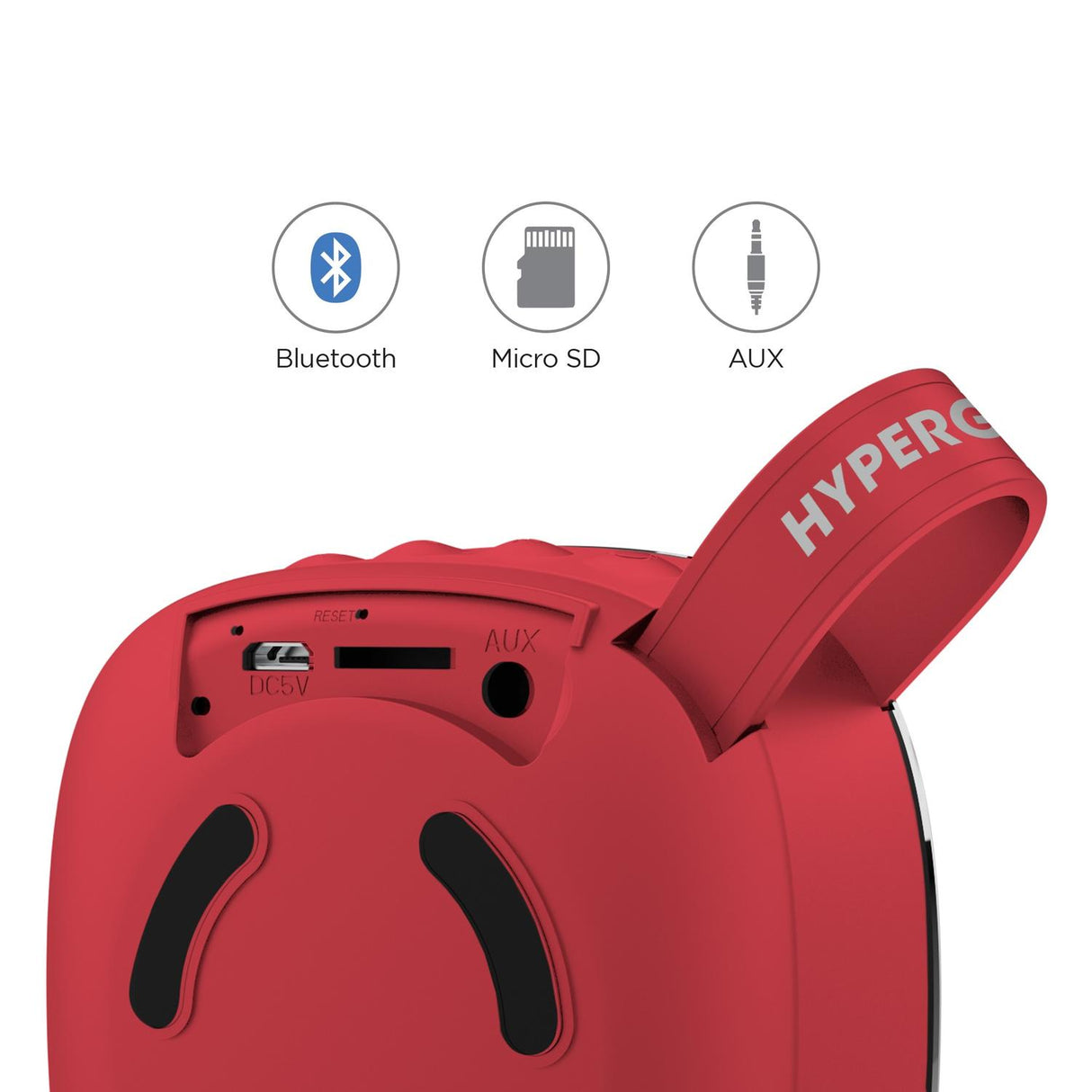 Bocina Bluetooth Recargable Rojo Hypergear