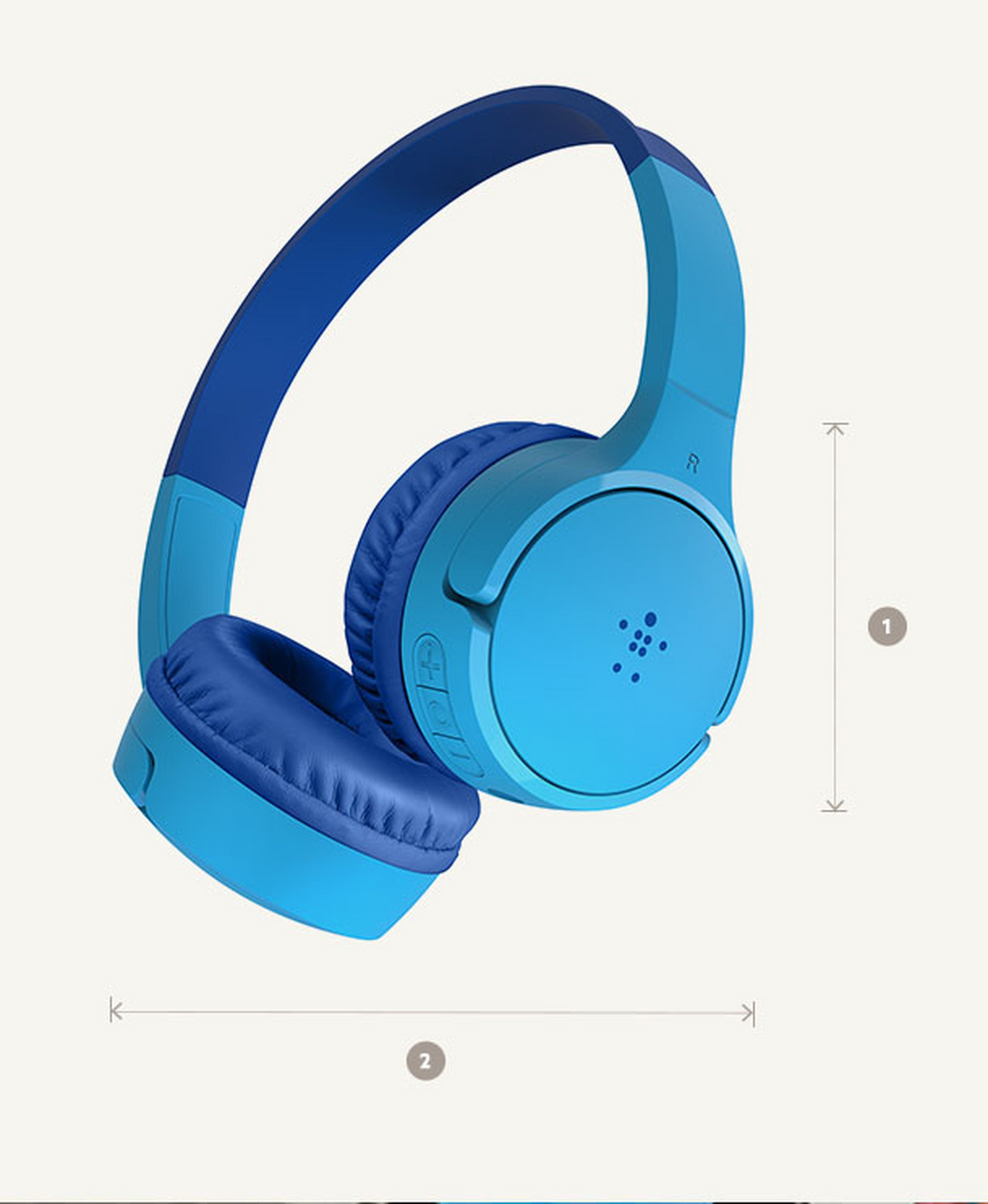 Auriculares inalámbricos supra aurales para niños BL - Azul