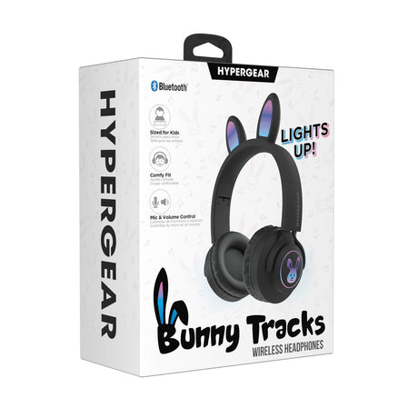 Auriculares Hypergear inalámbricos con luz Bunny Track Negro