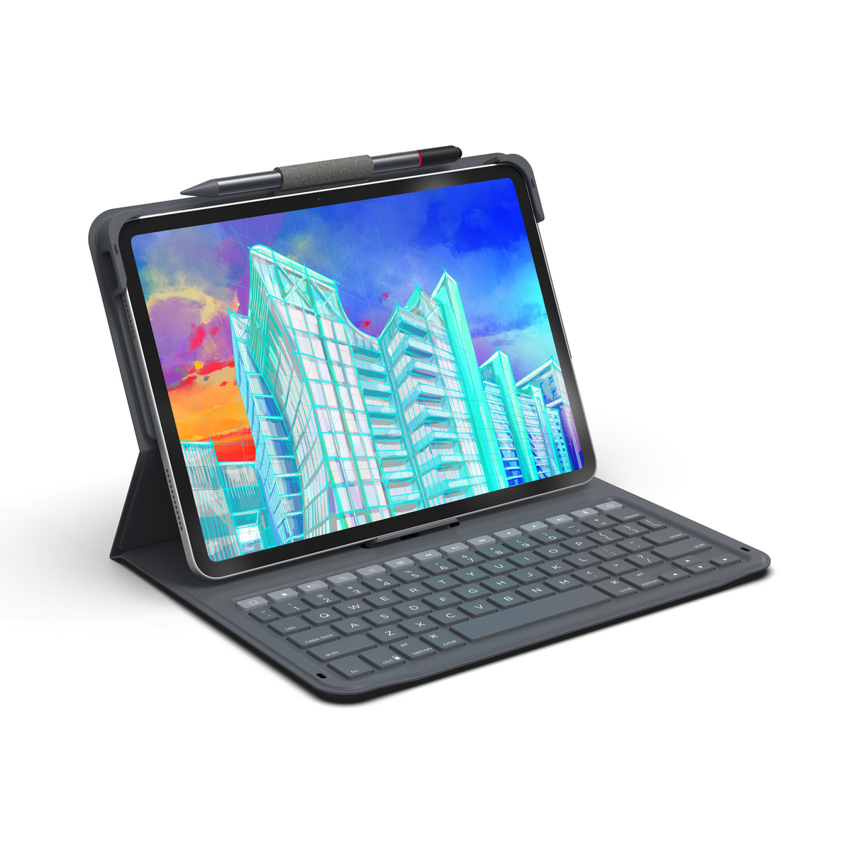 Teclado ZAGG KB MSGR Folio 2 para iPad 10.9 10th Gen - Negro