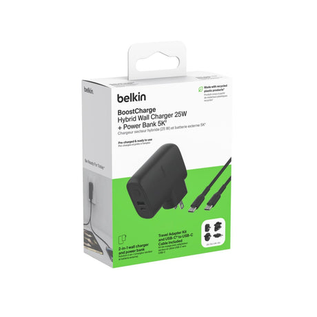 Cargador de Pared Belkin con Power Bank 5K y Kit Adaptador