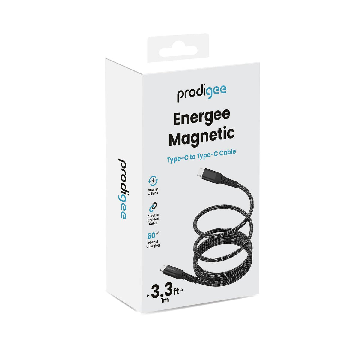 Prodigee 1m Black Magnetic USB DC Cable