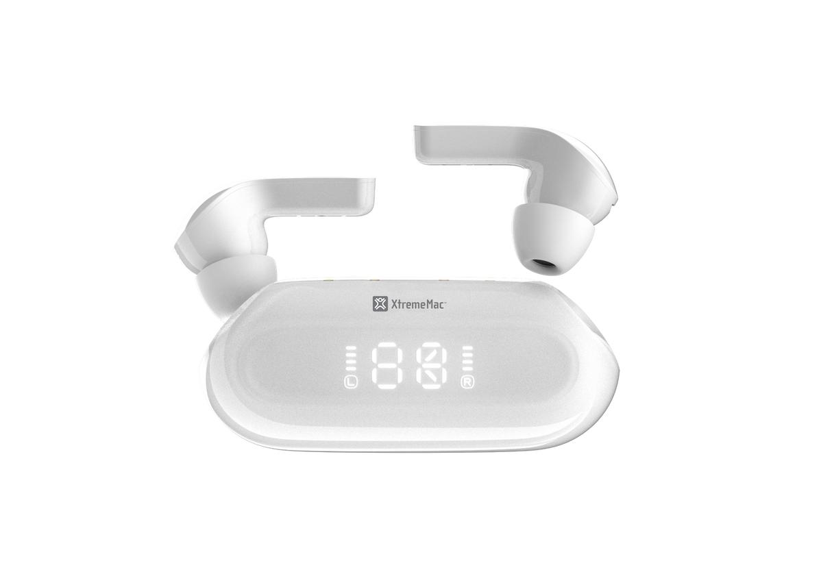 Tw Bluetooth Headphones LCD White Xtrememac