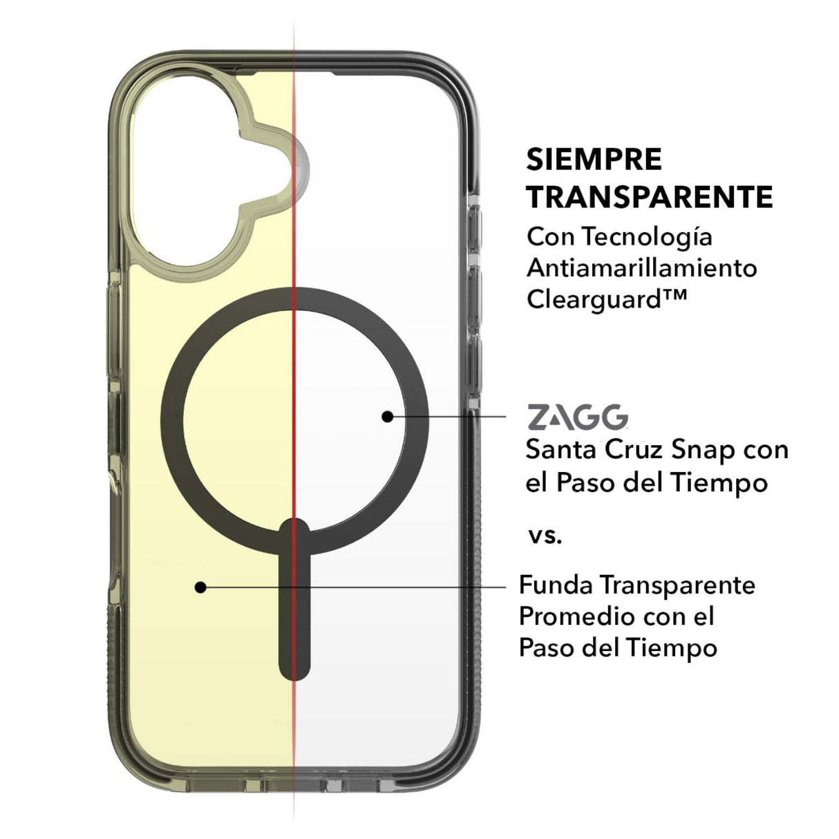 Funda Zagg Santa Cruz Snap Azul con Magsafe para iPhone 16