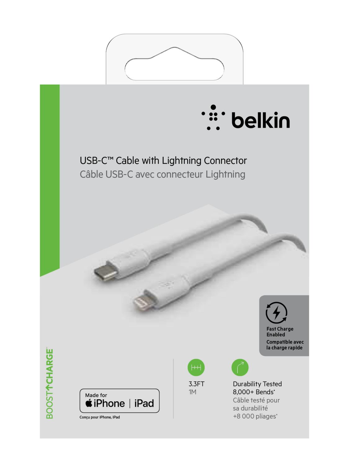 USB-C to Lightning Boost Charge Cable 1m White - Belkin