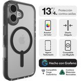 Funda Zagg Santa Cruz Snap Negro con Magsafe para iPhone 16 Plus