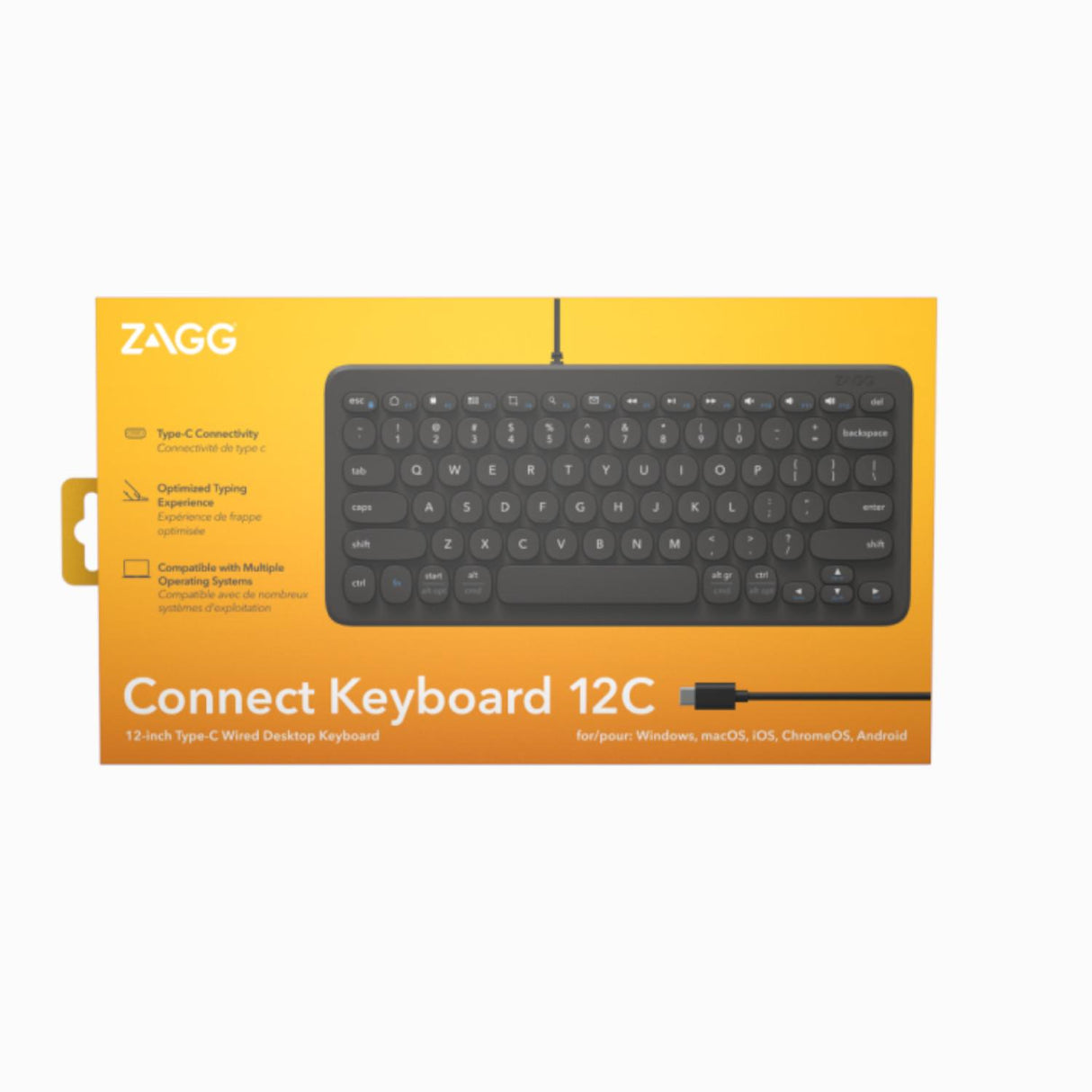 Zagg 12 Usb-C Keyboard Black