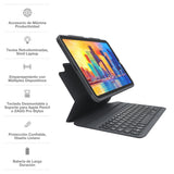 Teclado con Funda ZAGG Pro Keys Retroiluminado para iPad Air 10.9" (4a y 5a Gen) - Negro/Gris