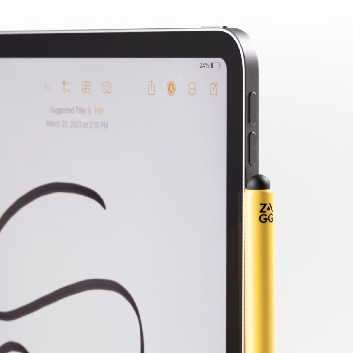 Lápiz Pro Stylus 2 Zagg carga inalámbrica Amarillo