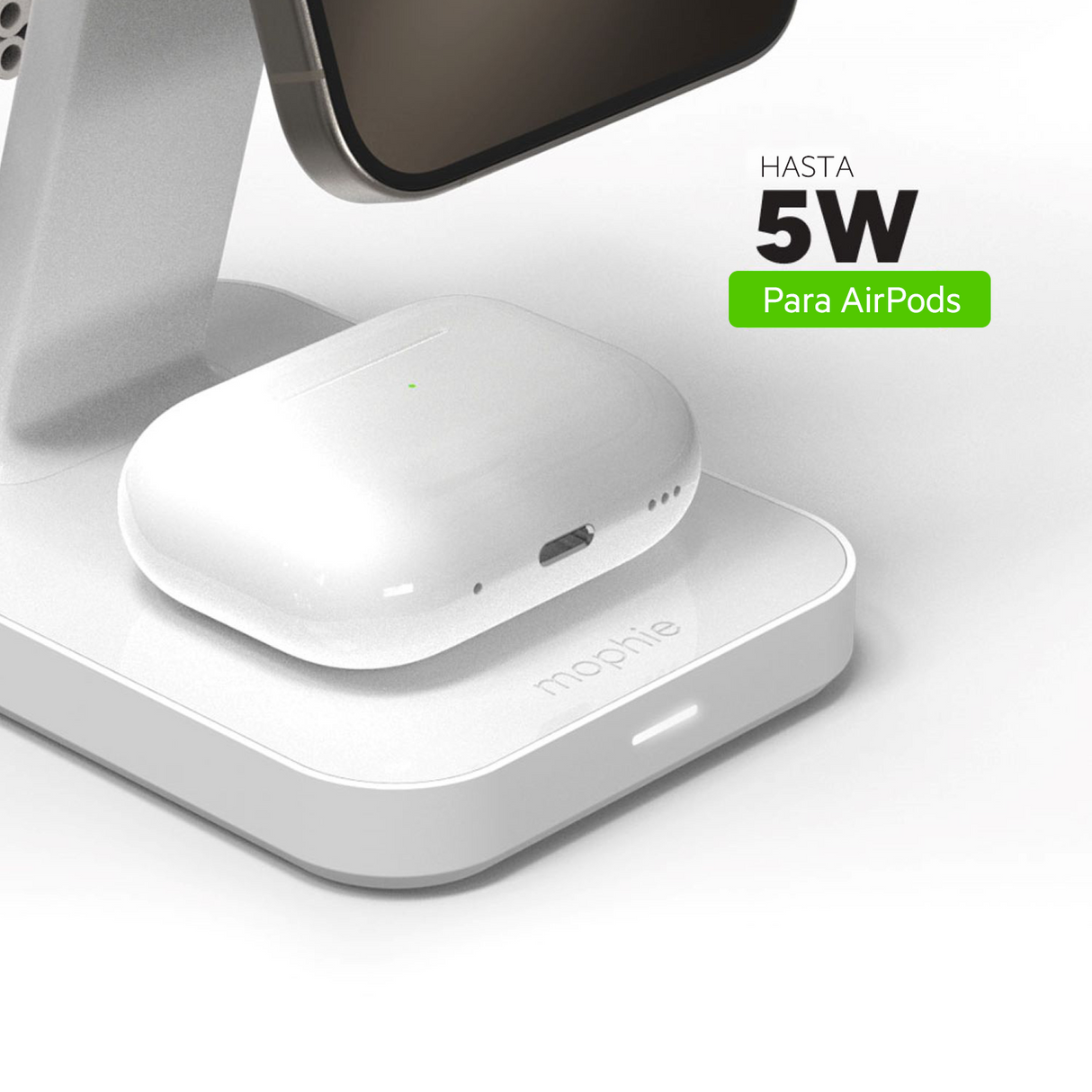 Magsafe Qi2 Mophie 3 in 1 Wireless Charger White JM DISTRIBUIDORES