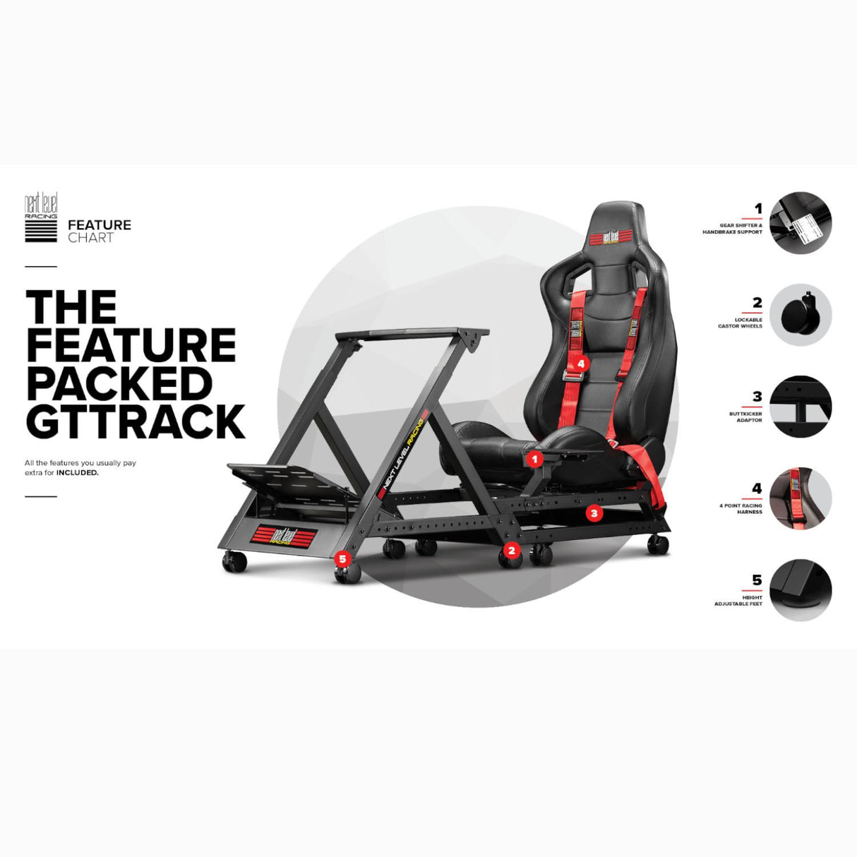 Soporte para simulador de carreras GTtrack de Next Level