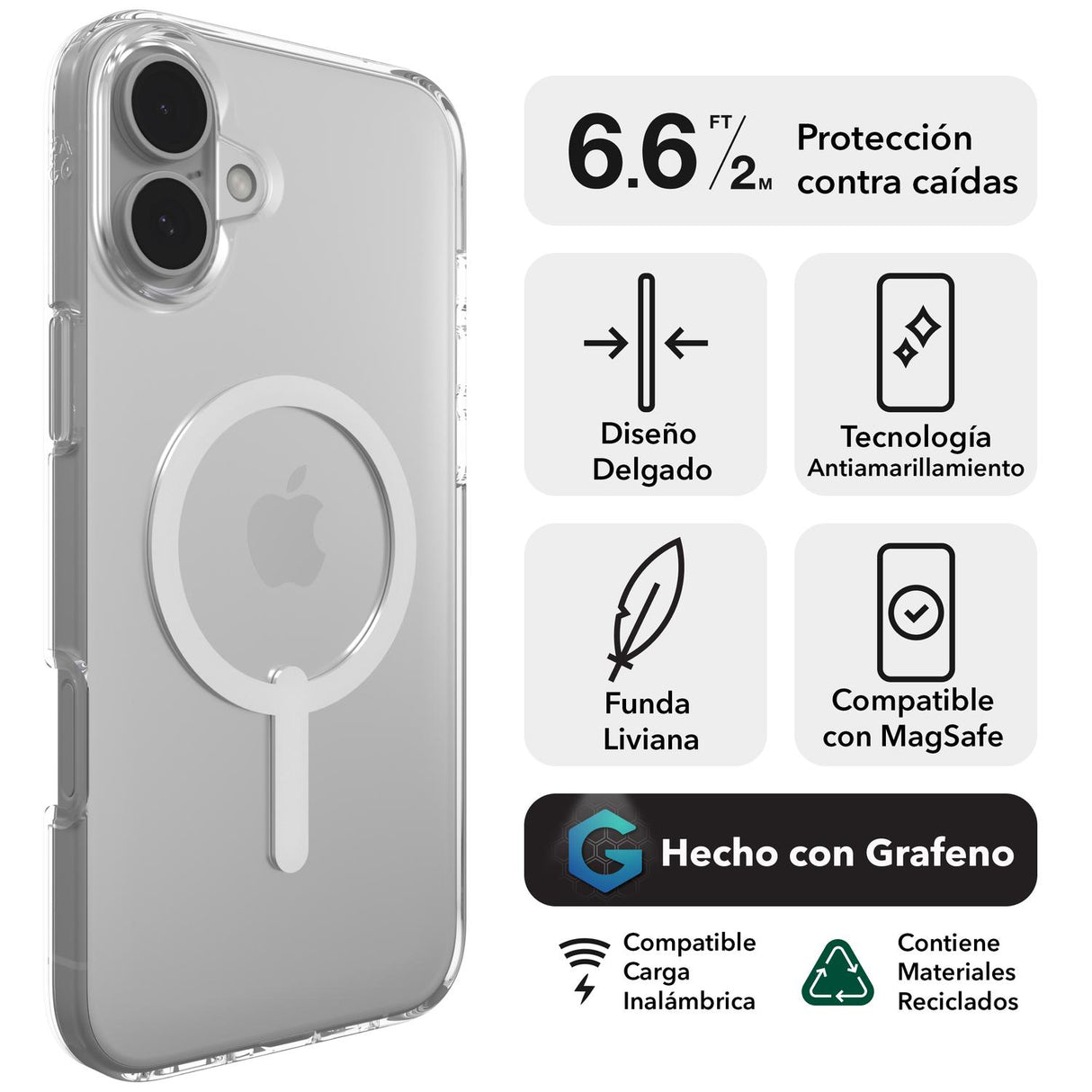 Funda Zagg Crystal Palace para iPhone 16 Plus