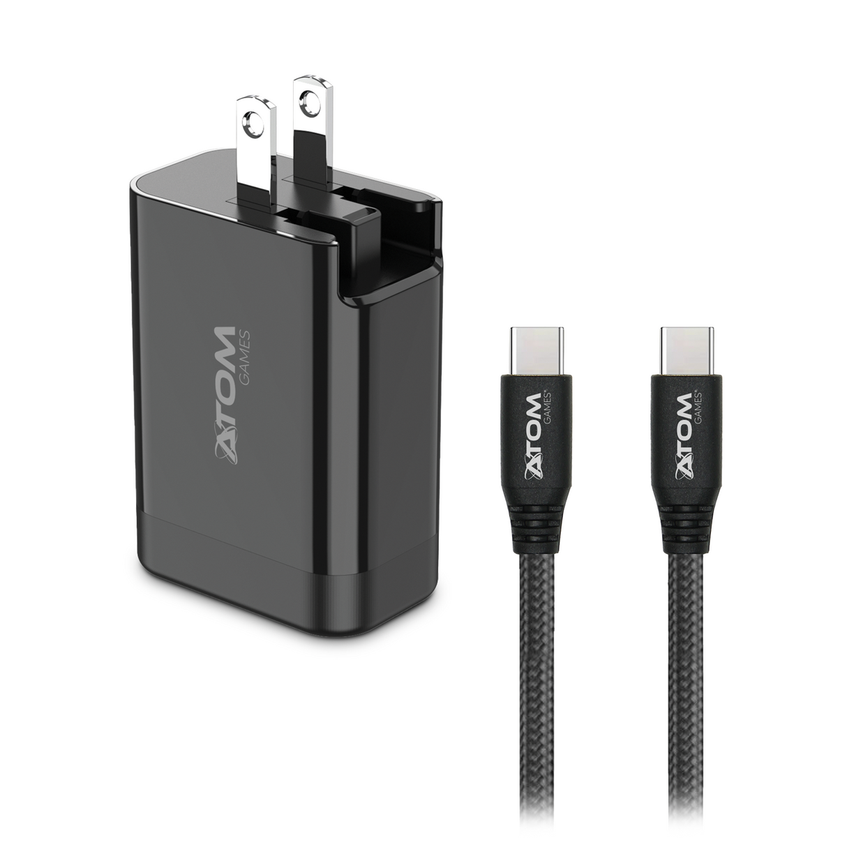 Cargador Rápido 45W Tipo-C para Nintendo más Cable USB C De 2m Atom Games