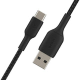 Braided Cable Usb-C To Usb-A Black 2M