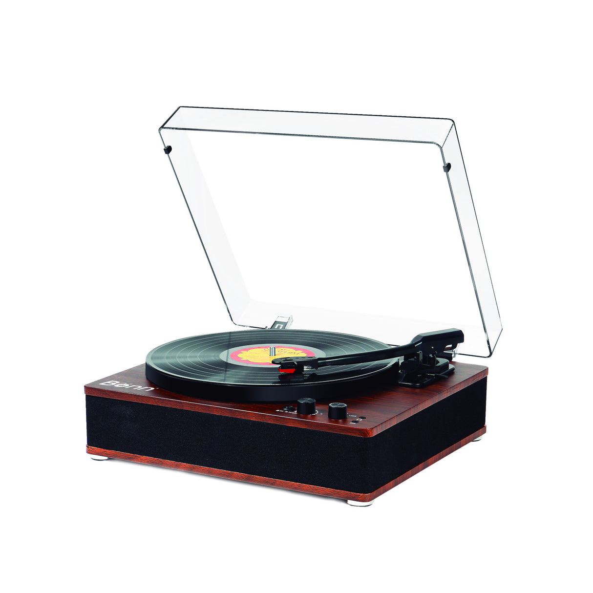 Tocadiscos Bluetooth y USB Retro Caoba Bonn