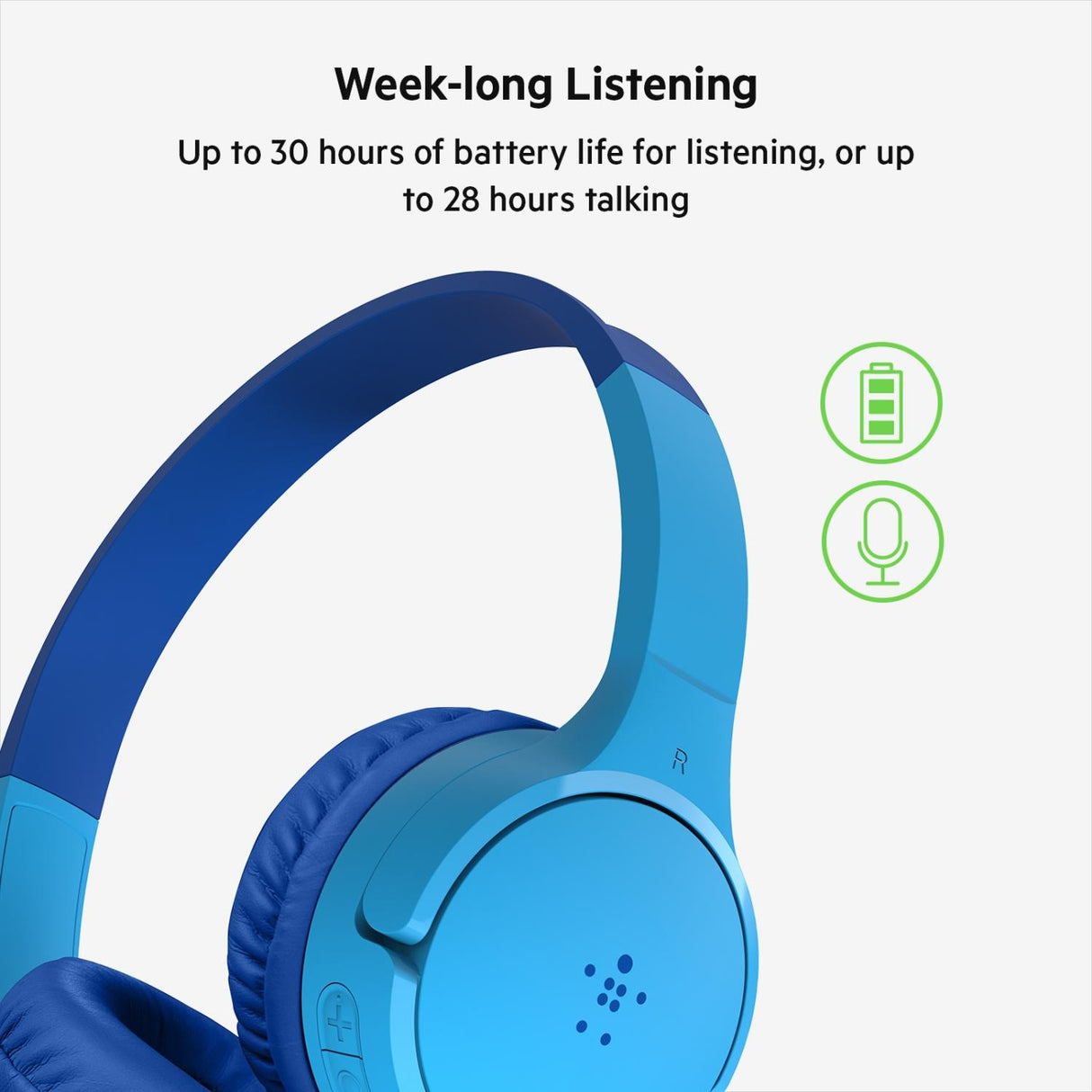 BL Wireless Over-Aural Kids Headphones - Blue