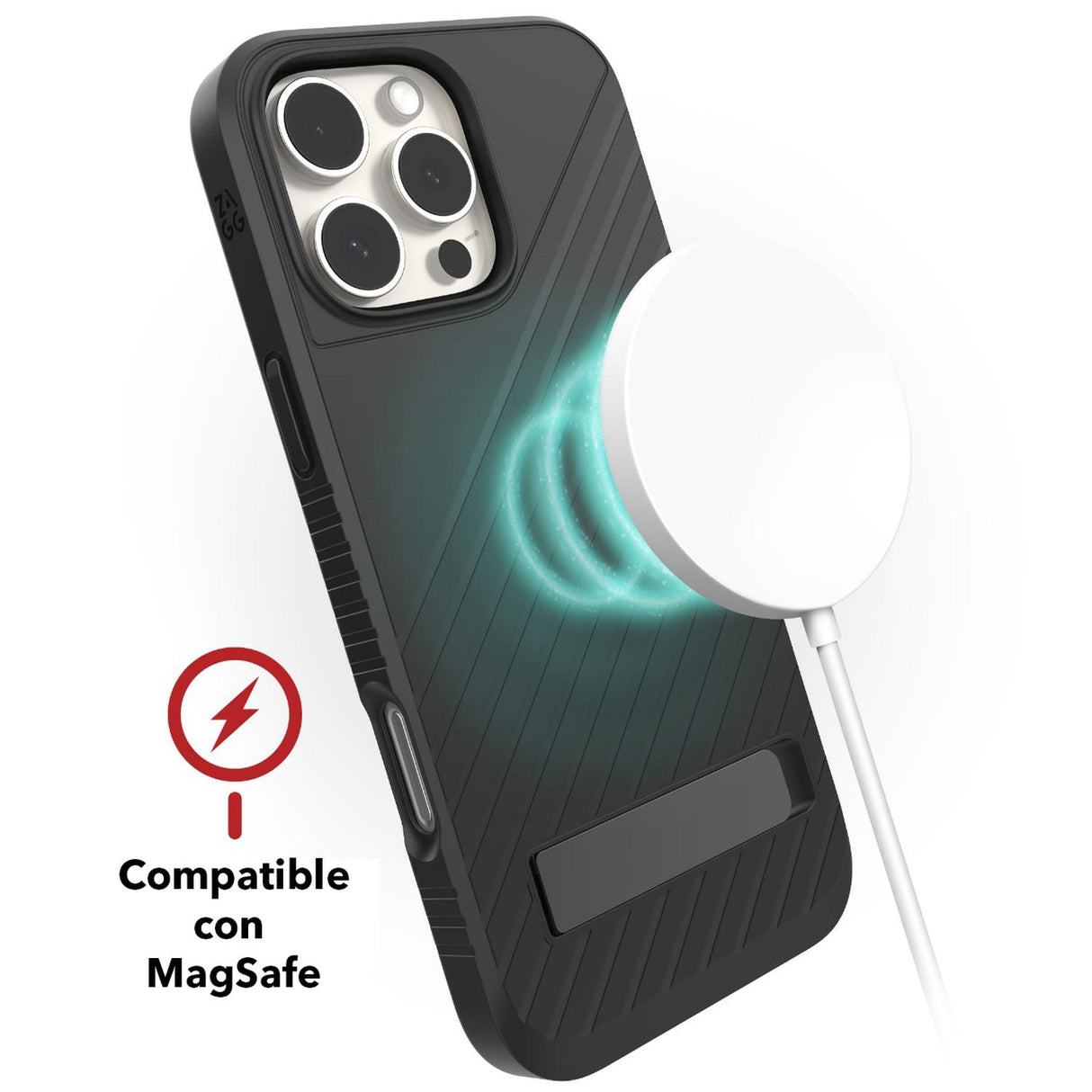 Funda Zagg Denali con Soporte y Magsafe para iPhone 16 Pro