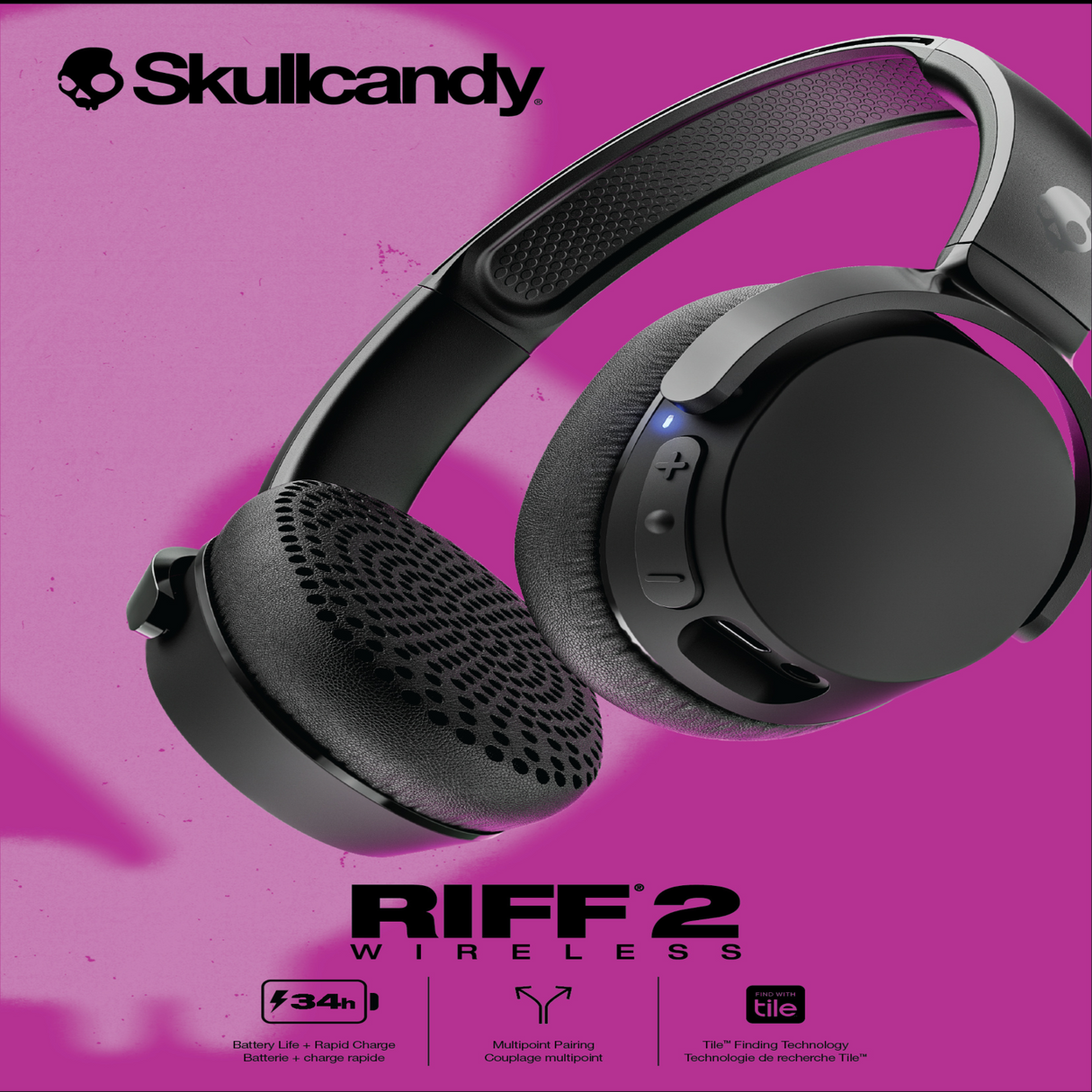 Skullcandy BT Riff 2 On Ear Wireless Headphones JM DISTRIBUIDORES