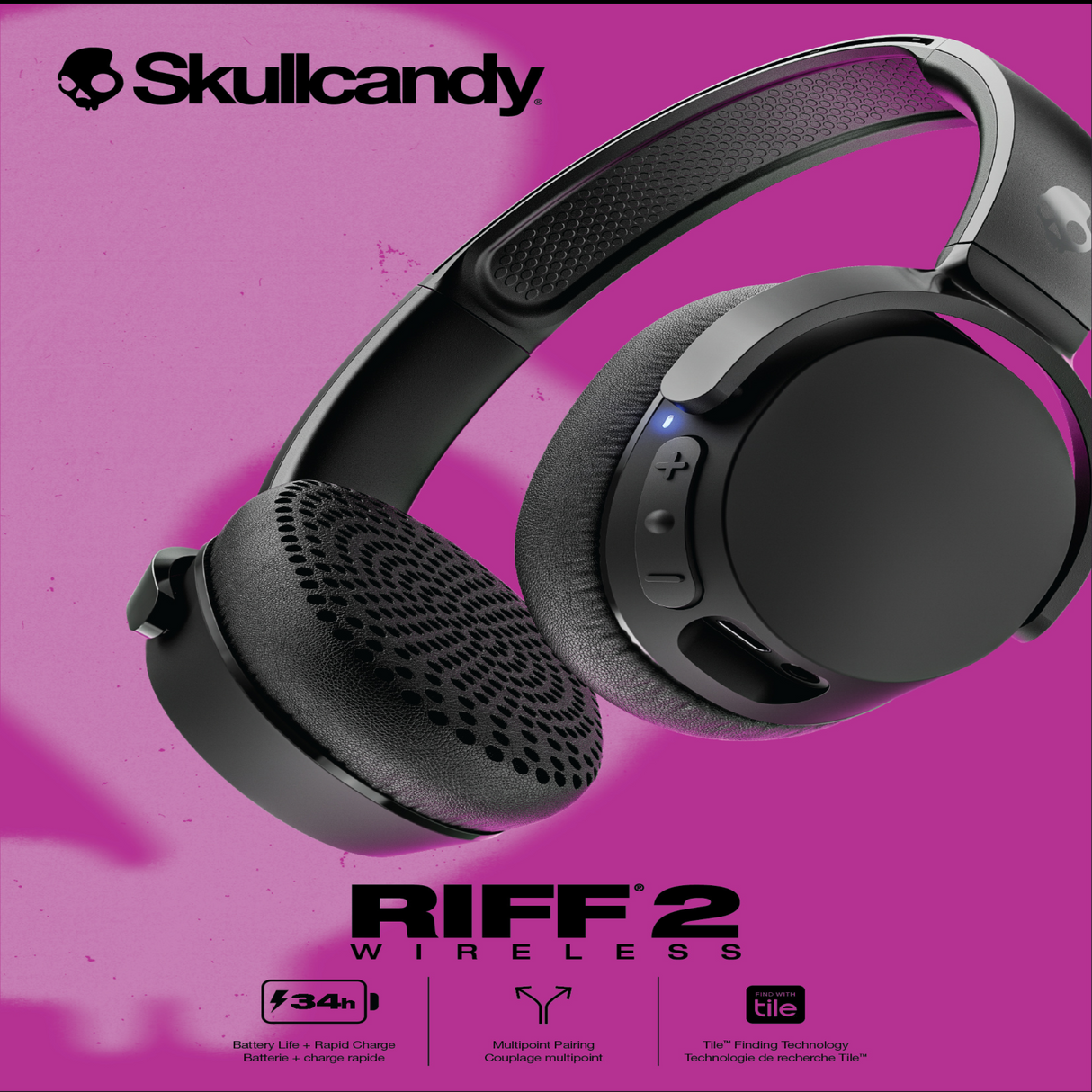 Audífonos Skullcandy BT Riff 2 On-Ear Inalámbricos