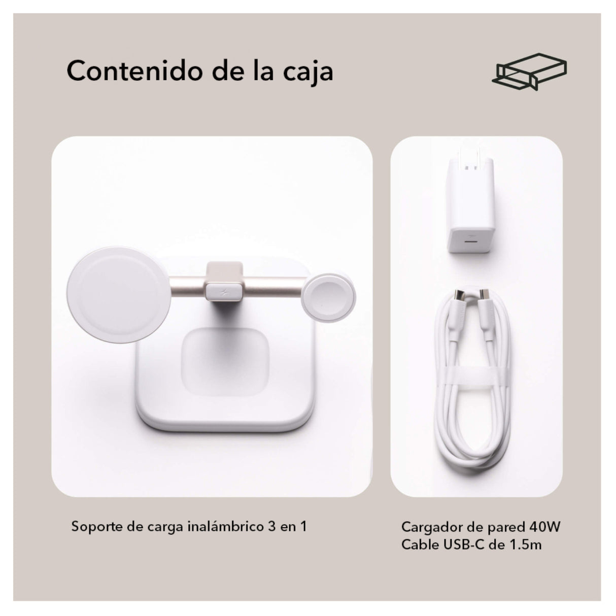 ZAGG mophie Dock Inalámbrico Qi2 3 en 1