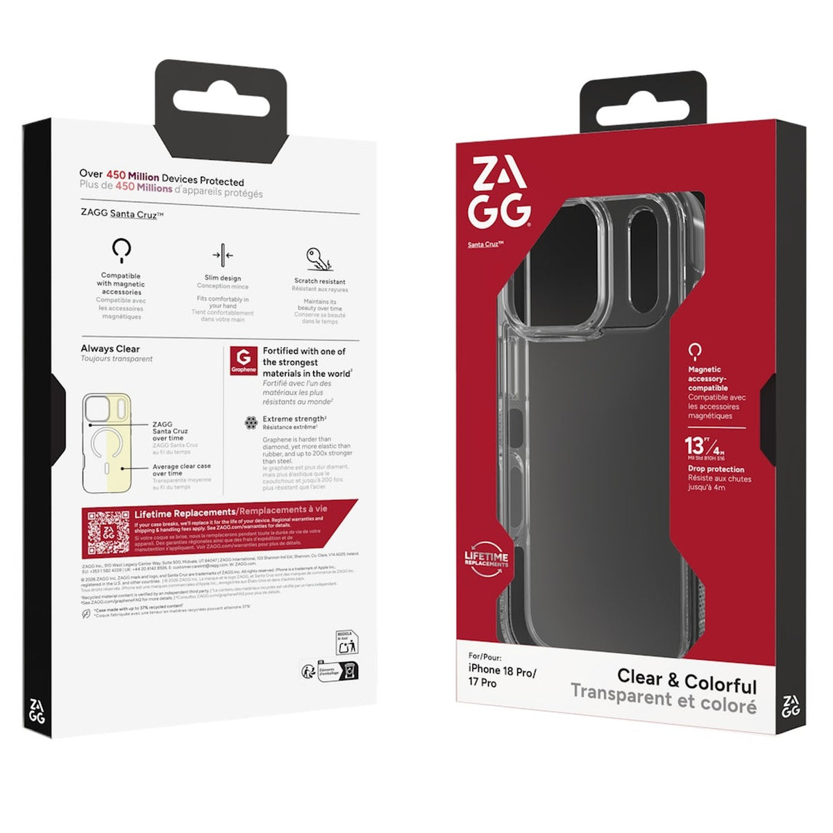 Funda Snap Zagg Santa Cruz Para iPhone 18 Pro Negro