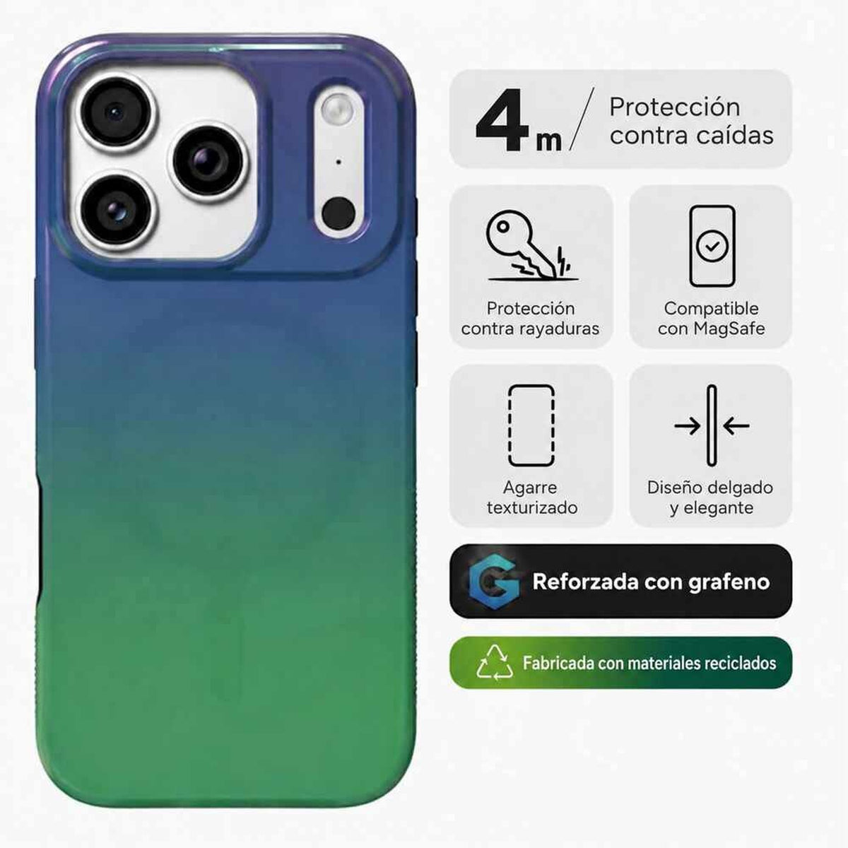 Funda Snap Zagg Milan Para iPhone 18 Pro Raven