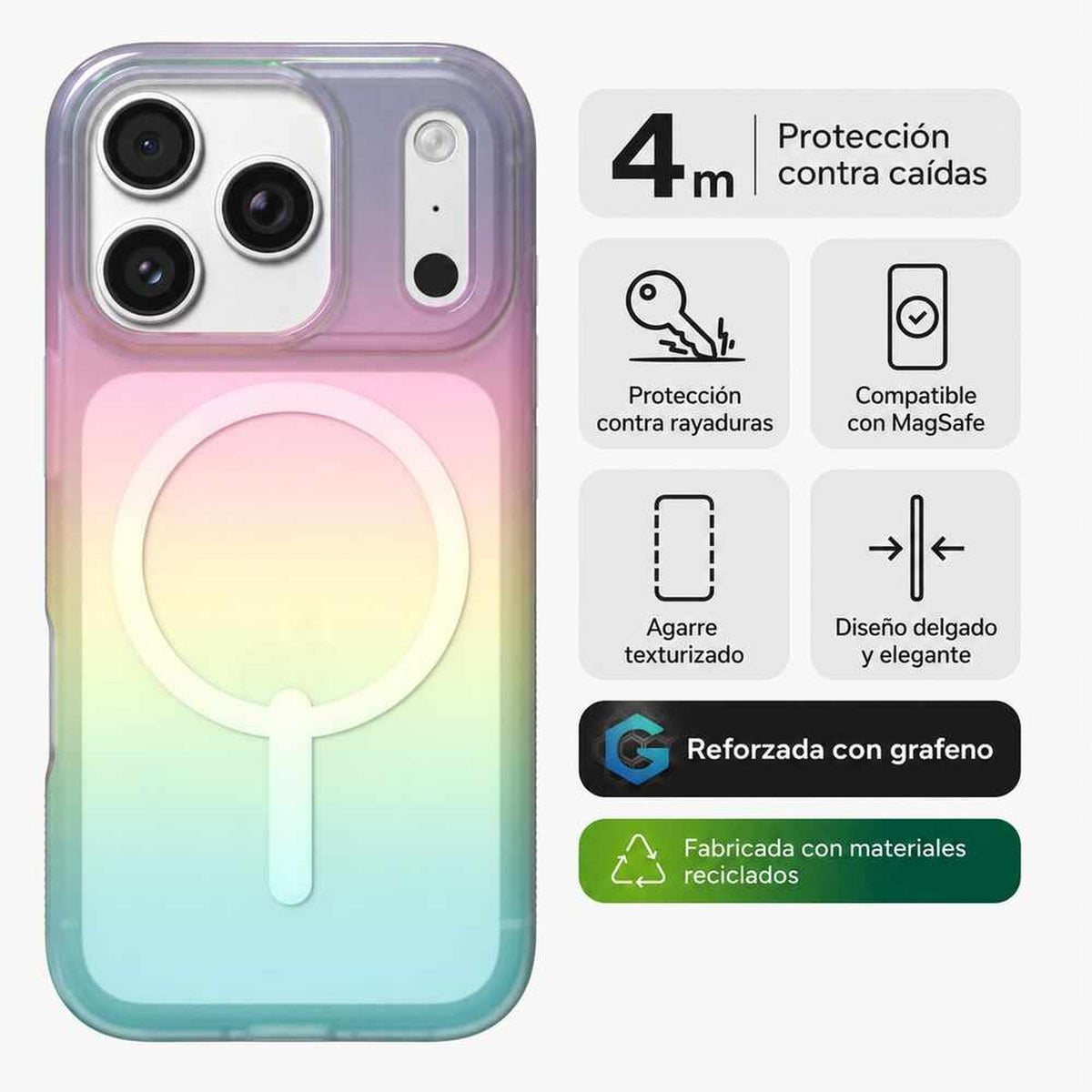 Funda Snap Zagg Milan Para iPhone 18 Pro Max Tornasol
