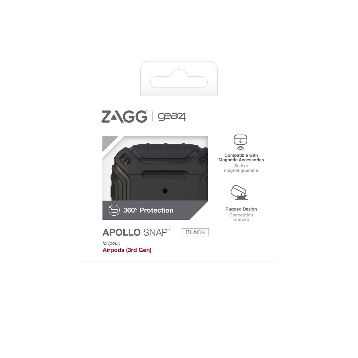 Funda Gear4 Apollo Snap para Airpods 3 - Negro