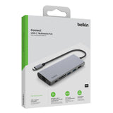 Adaptador Belkin Multipuerto USB-C 7 en 1 Plateado