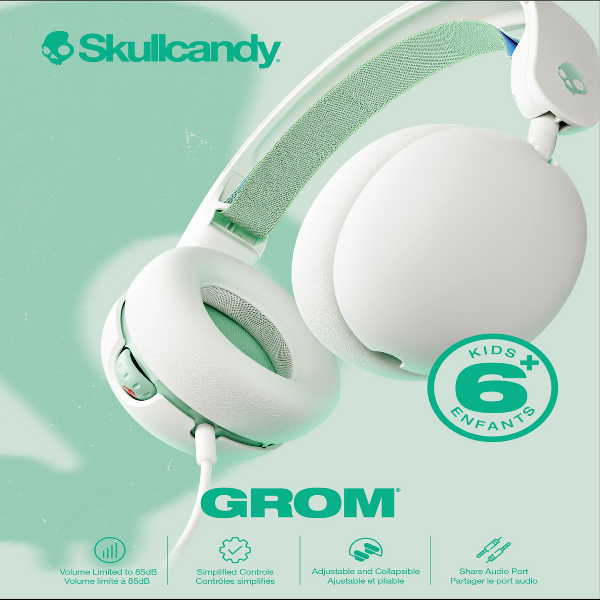 Skullcandy Grom Over-Ear Wired Children's Headphones