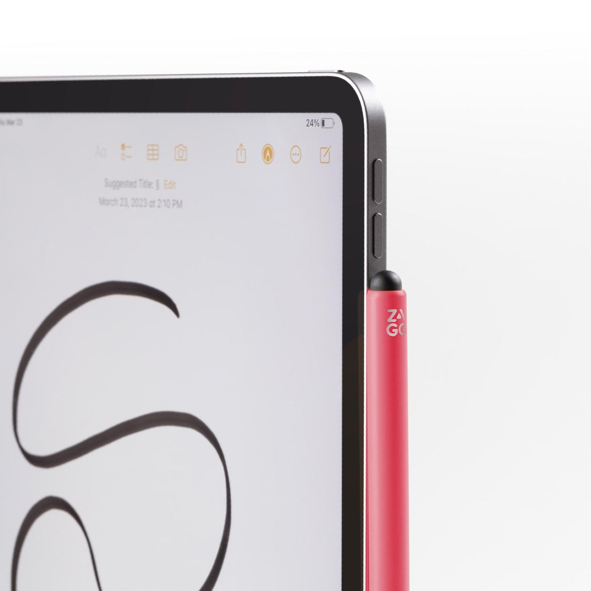 Lápiz Pro Stylus 2 Zagg carga inalámbrica Rosa